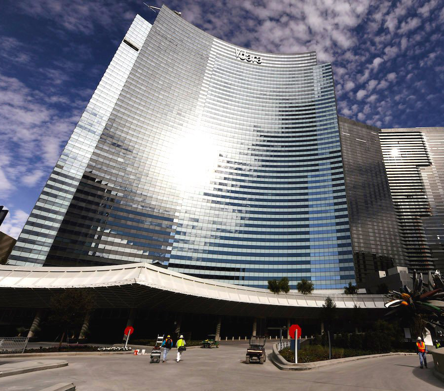 Beispiel des Brennglas-Effekts, City Center Las Vegas