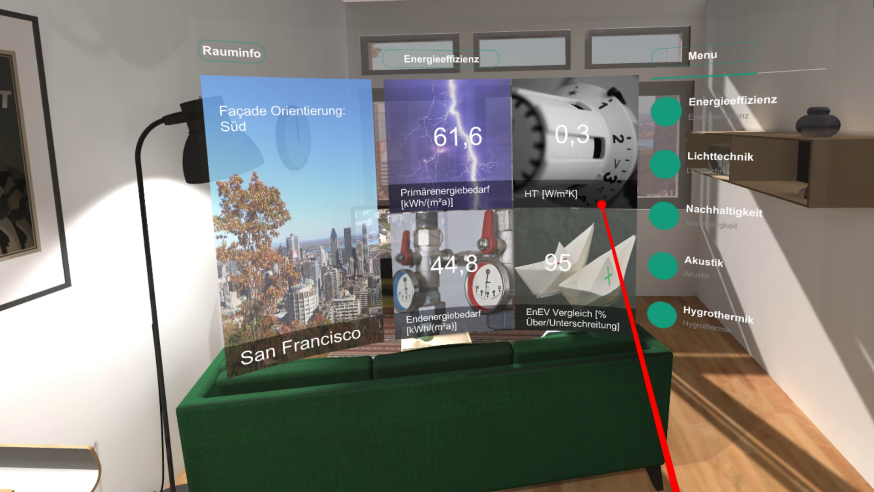 Possible user navigation in VR MultiSense