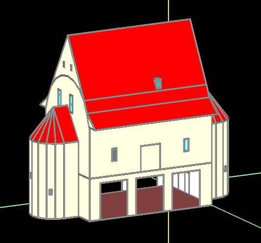 Raumklimatisches Simulationsmodell der Torhalle Lorsch