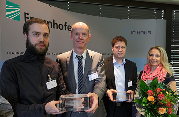 Auszeichnung der Schallmaskierenden Büroleuchte mit dem Innovationspreis.