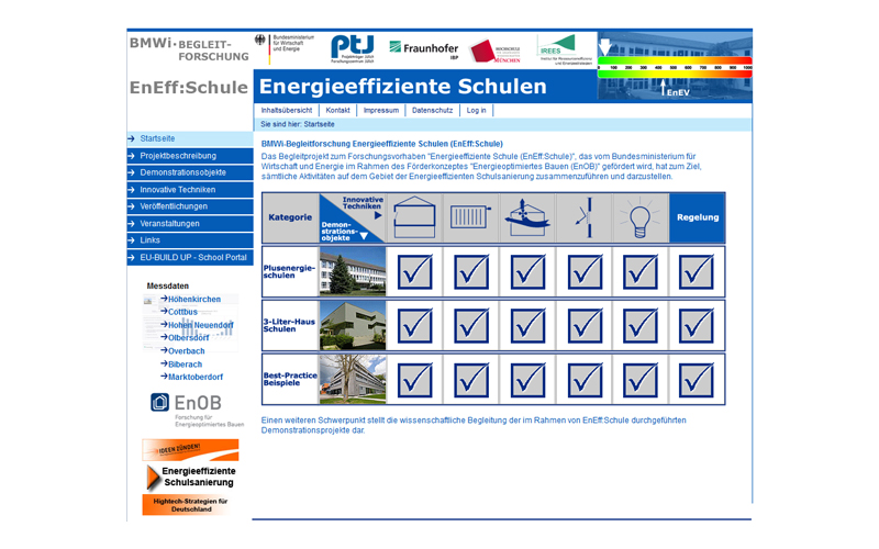 Startseite der Website »www.eneff-schule.de«