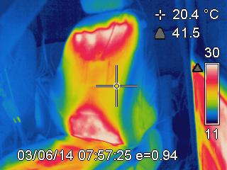 Wärmebildaufnahme Fahrersitz Auto