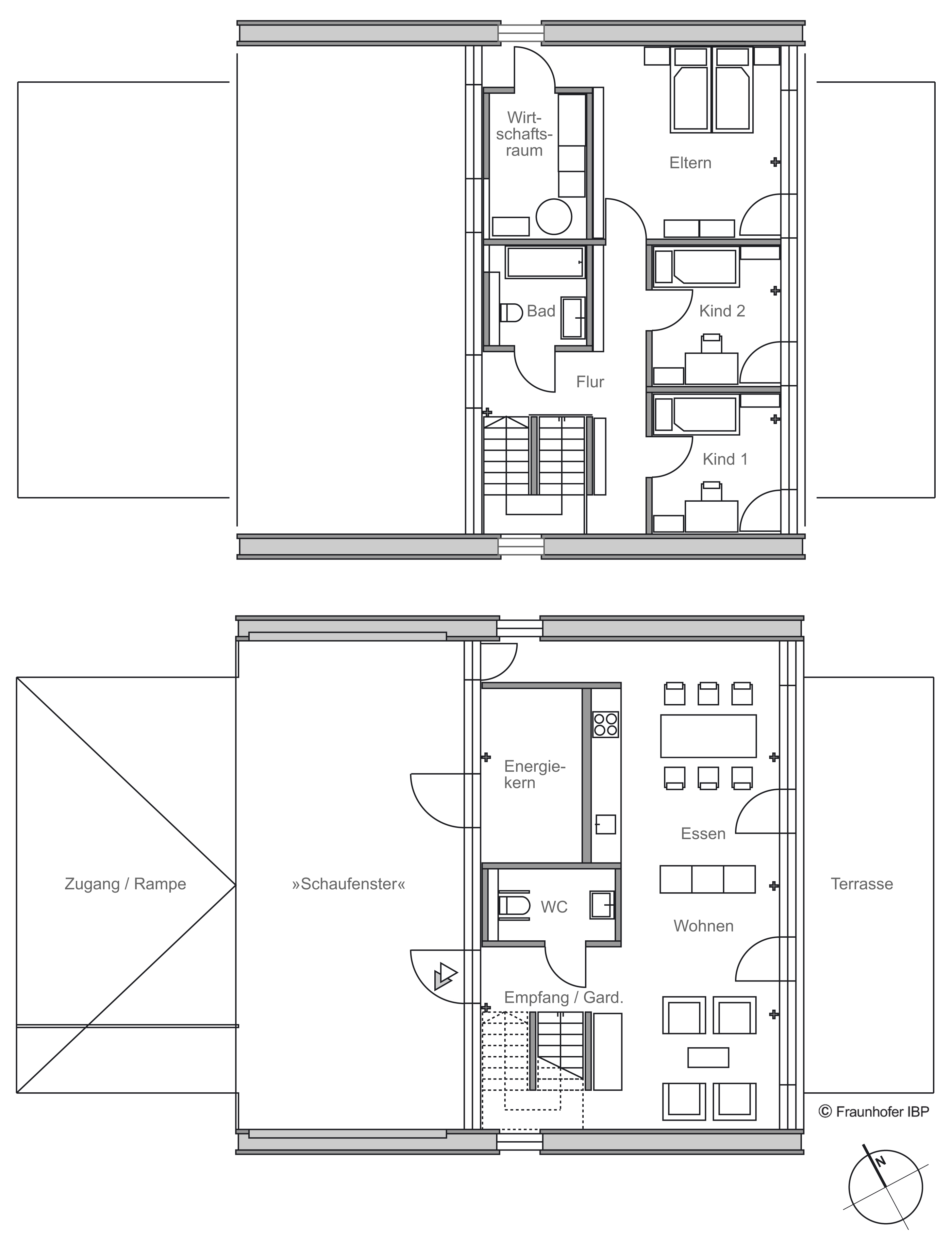 Effizienzhaus Plus Berlin - Grundrisse