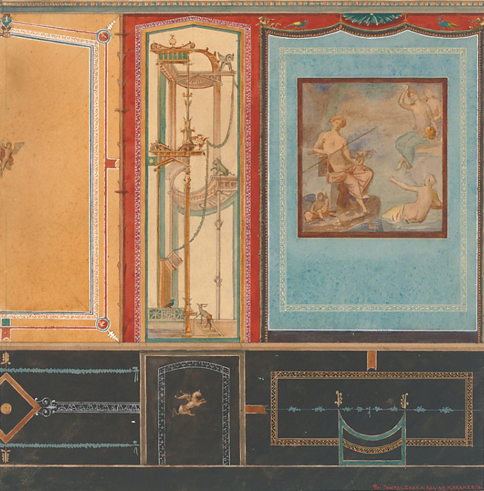 Pompeji - Wandmalerei in der Casa Regina Margherita