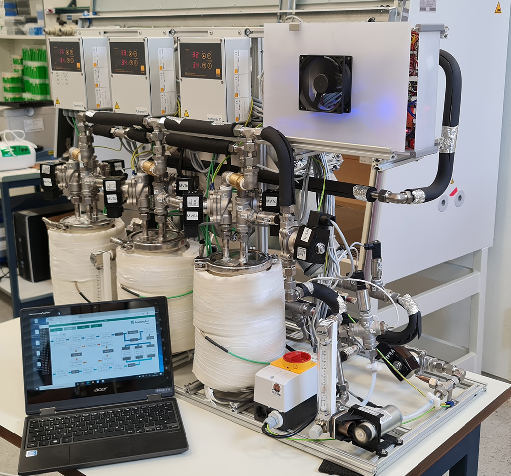 Device for the thermal inactivation thermal inactivation of aerosol-borne viruses