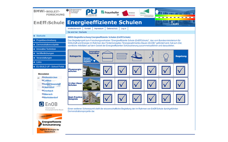 Landing page energy-efficient school