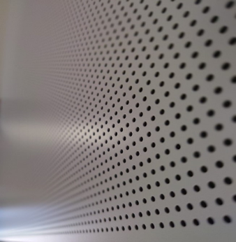 Suspended ceiling made of perforated metal cassettes
