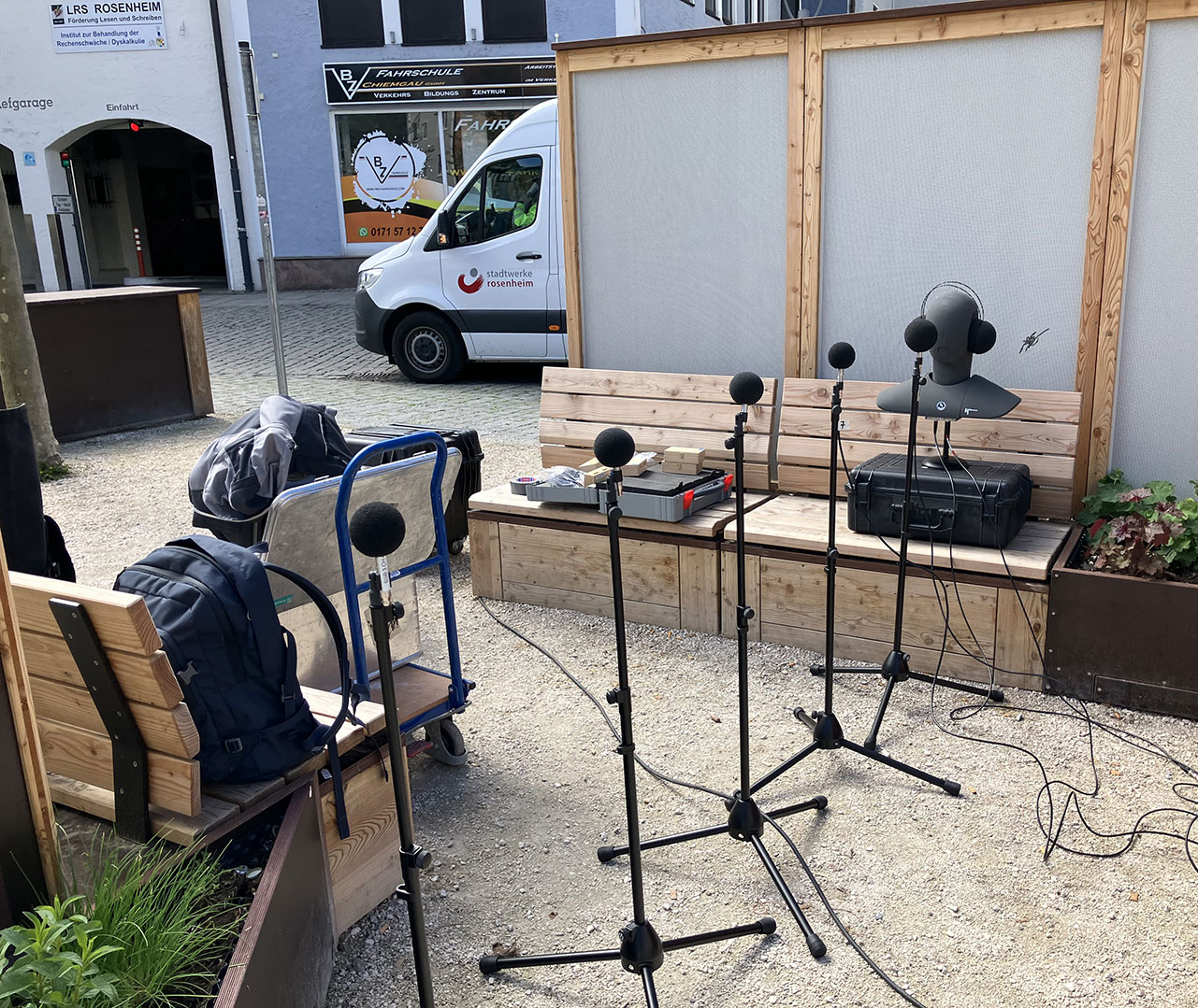 Akustikmessung Sitzelement am Salzstadel