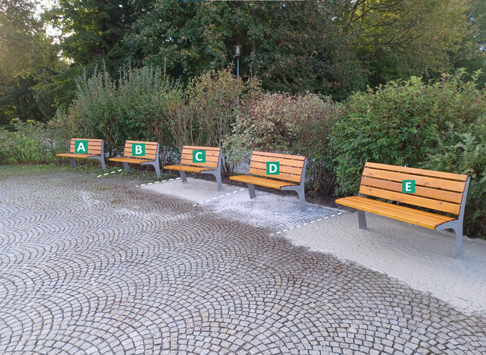 Versuchsfläche nach der Neuverfugung