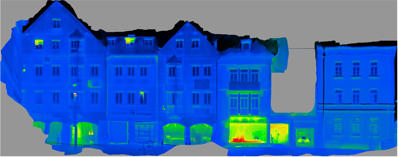 Infrared visualization of the 3D model
