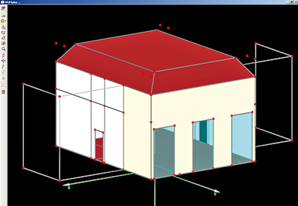 Model of the State Bedroom in WUFI® Plus