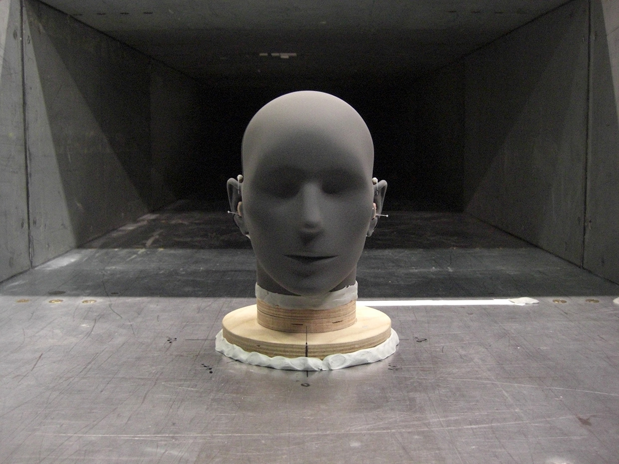 Artificial Head in wind tunnel Artificial Head in wind tunnel