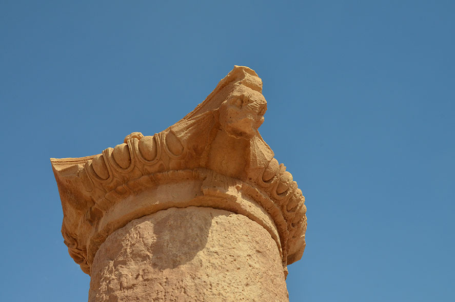 Details of a pillar in Petra
