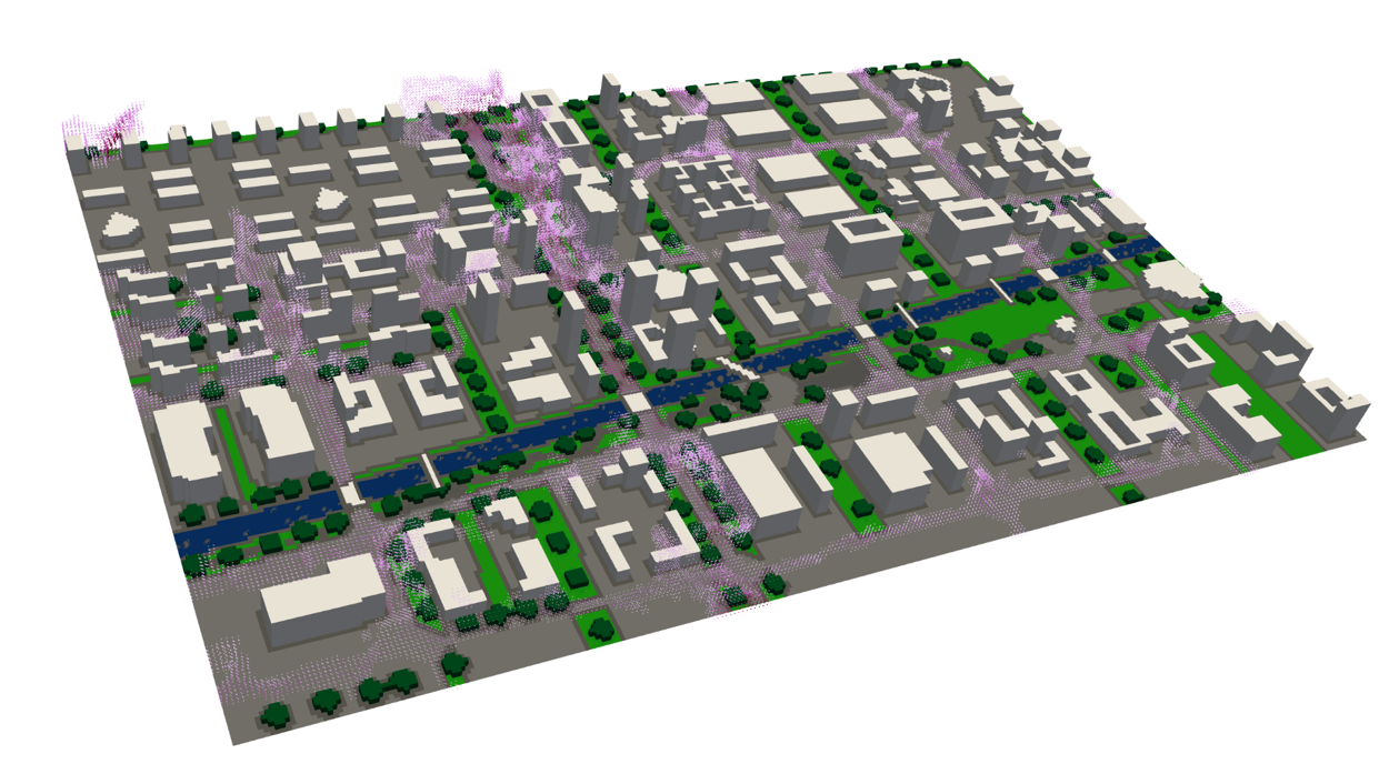 Simulation of pollutant emissions from road traffic