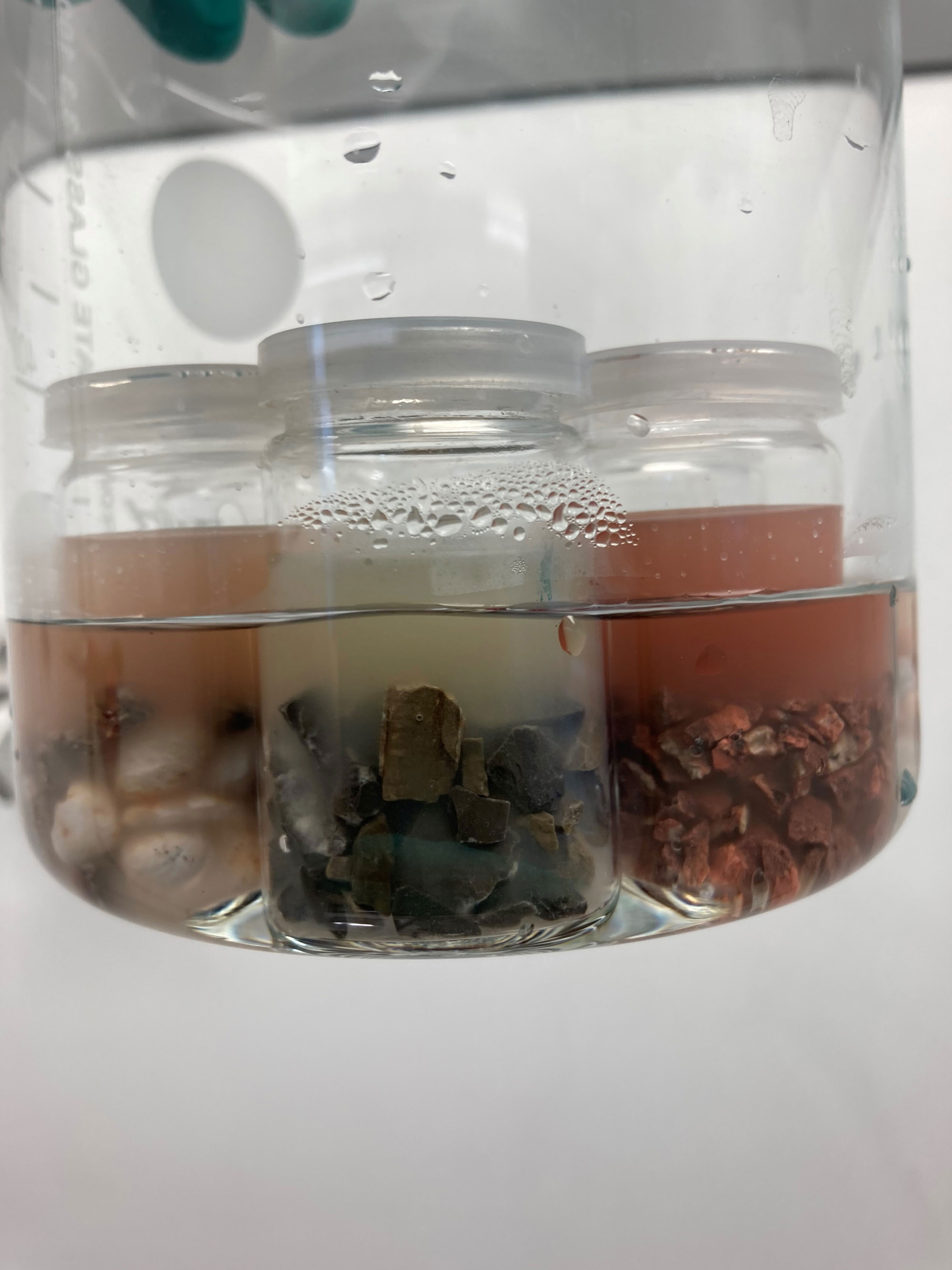 Determining the degree of disaggregation Treatment of the extracted aggregates with organic acid
