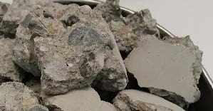 Concrete rubble Concrete rubble before treatment