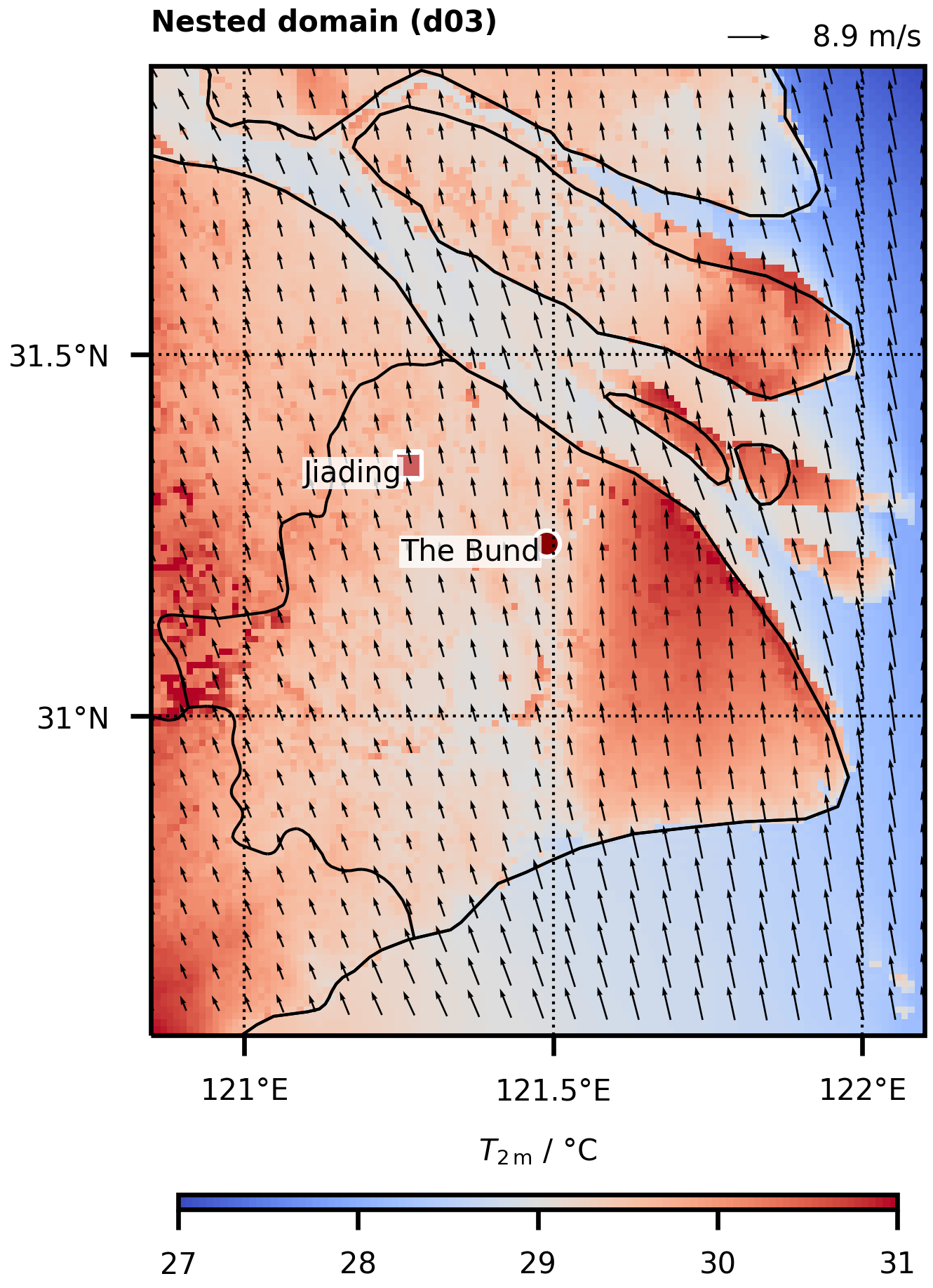 Climate simulation for the Shanghai region