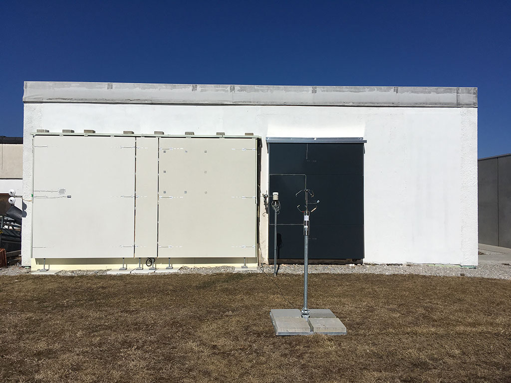 SolarVHF test facades on the open-air site