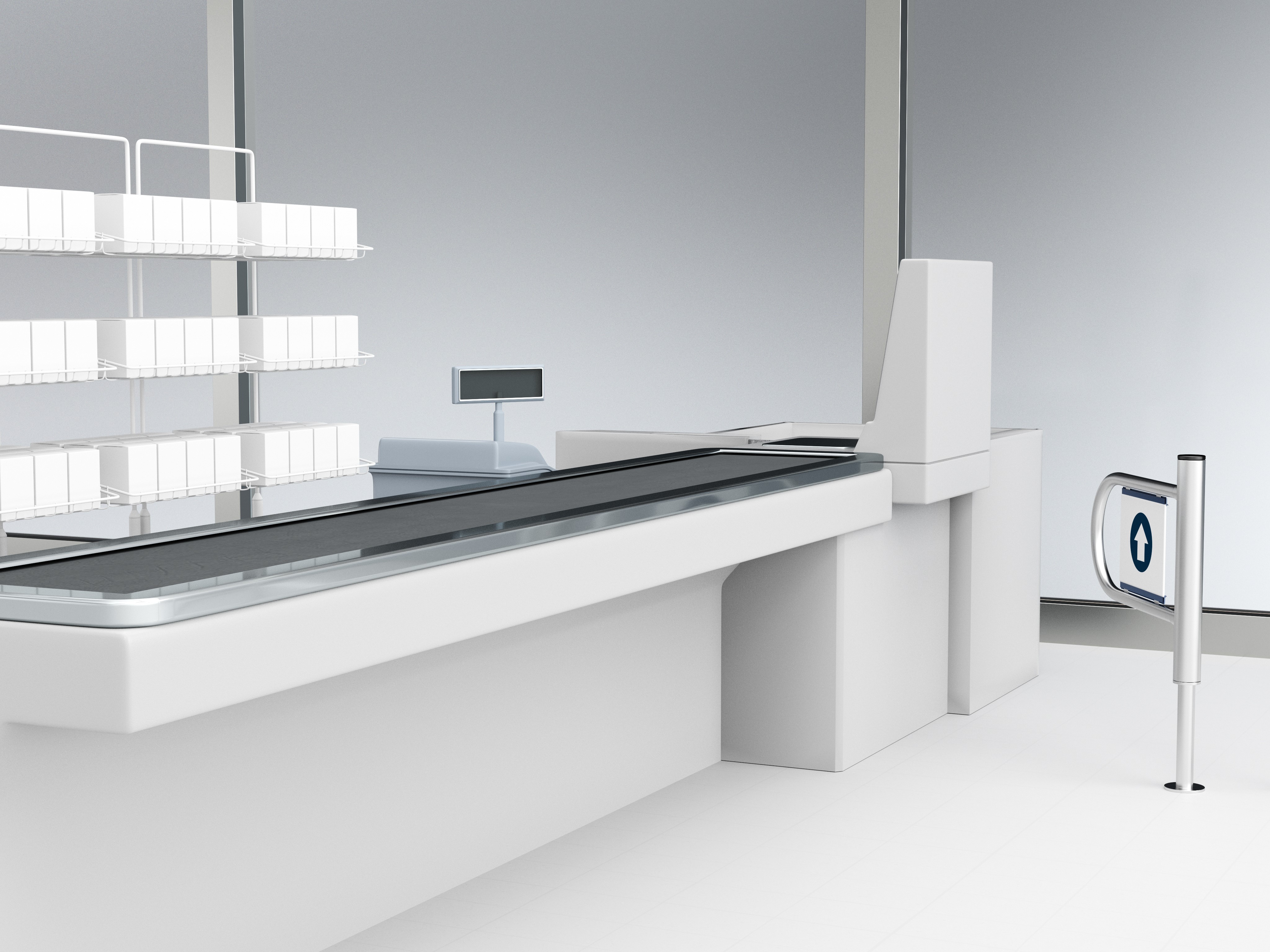 Conveyor belt Conveyor belt at a checkout