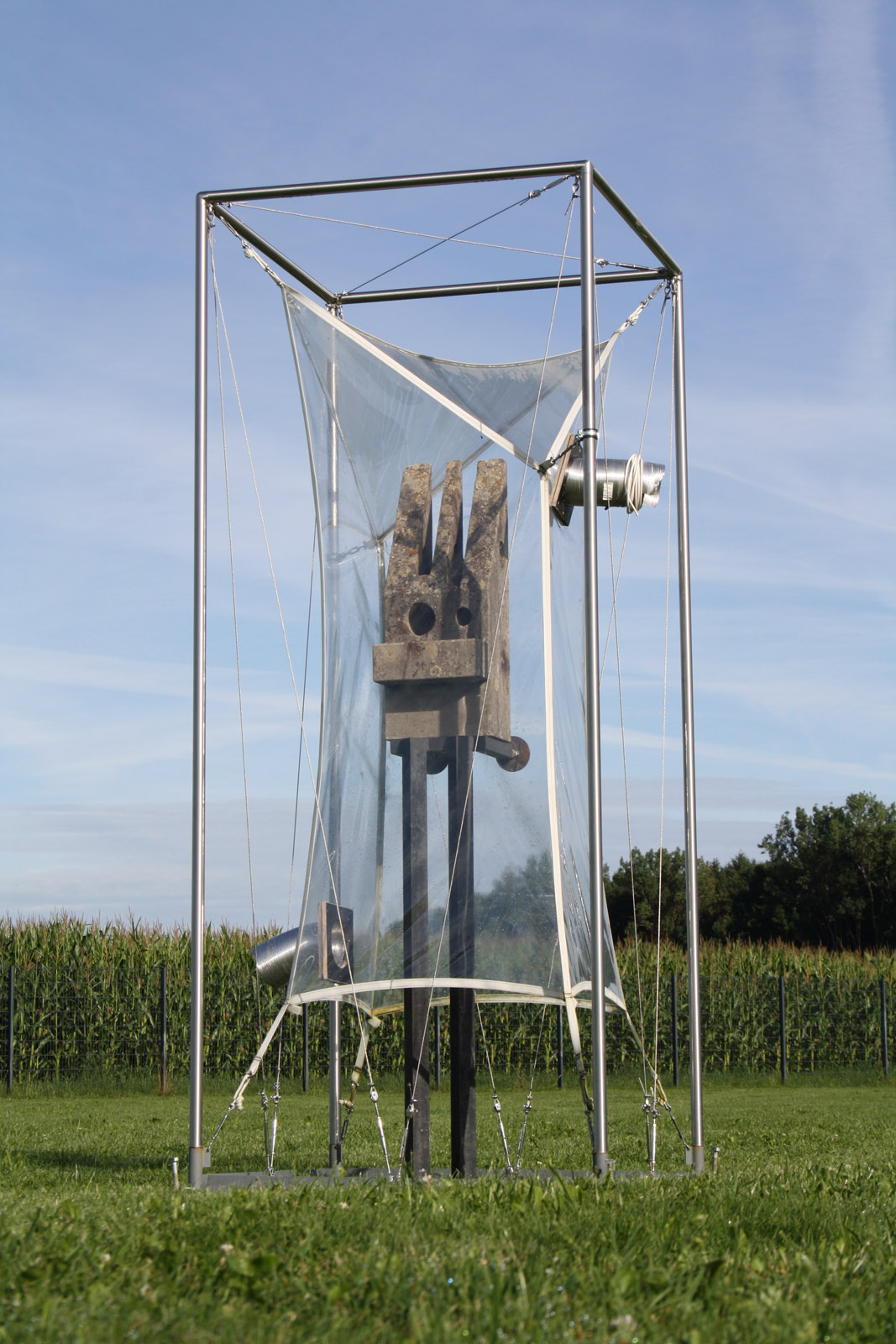 Support frame with suspended film cover